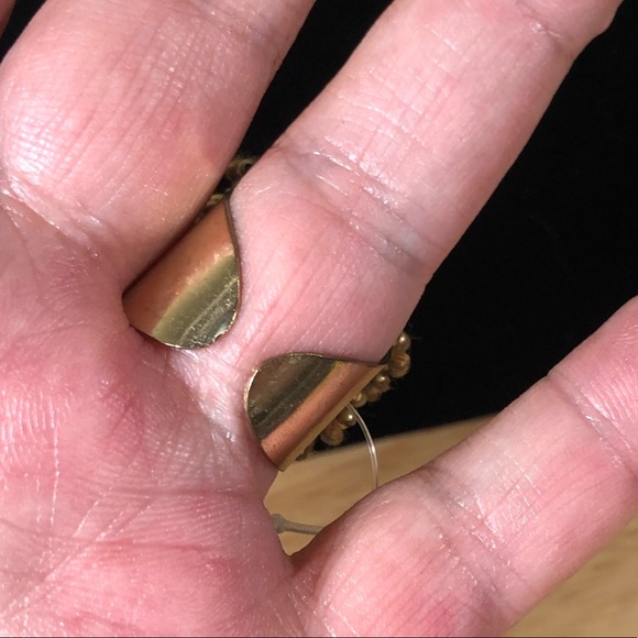 Shiraleah Anthropologie Ring Ofelia Crown Neutral Cream Brown Boho Wood Beads - Picture 3 of 8